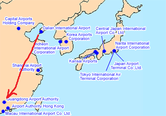 Dalian Airport to Guangdong Airport